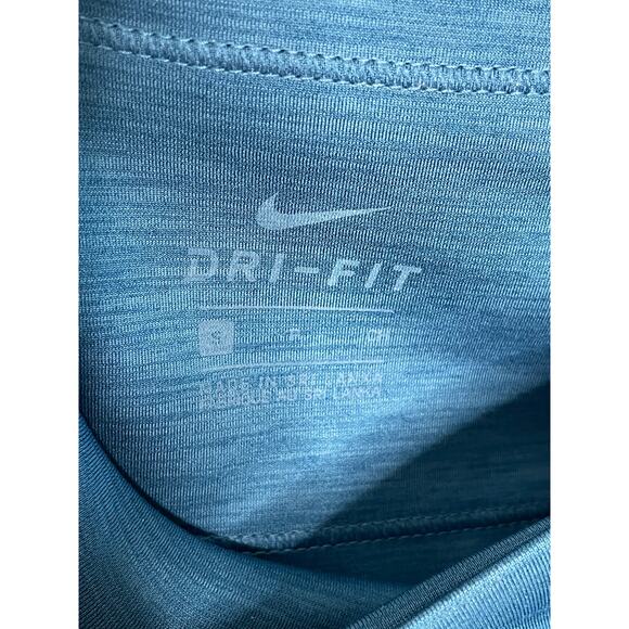 Nike Heather Blue Yoga Wrap 7/8 Tight Crossover Waist Active Leggings - Picture 8 of 10